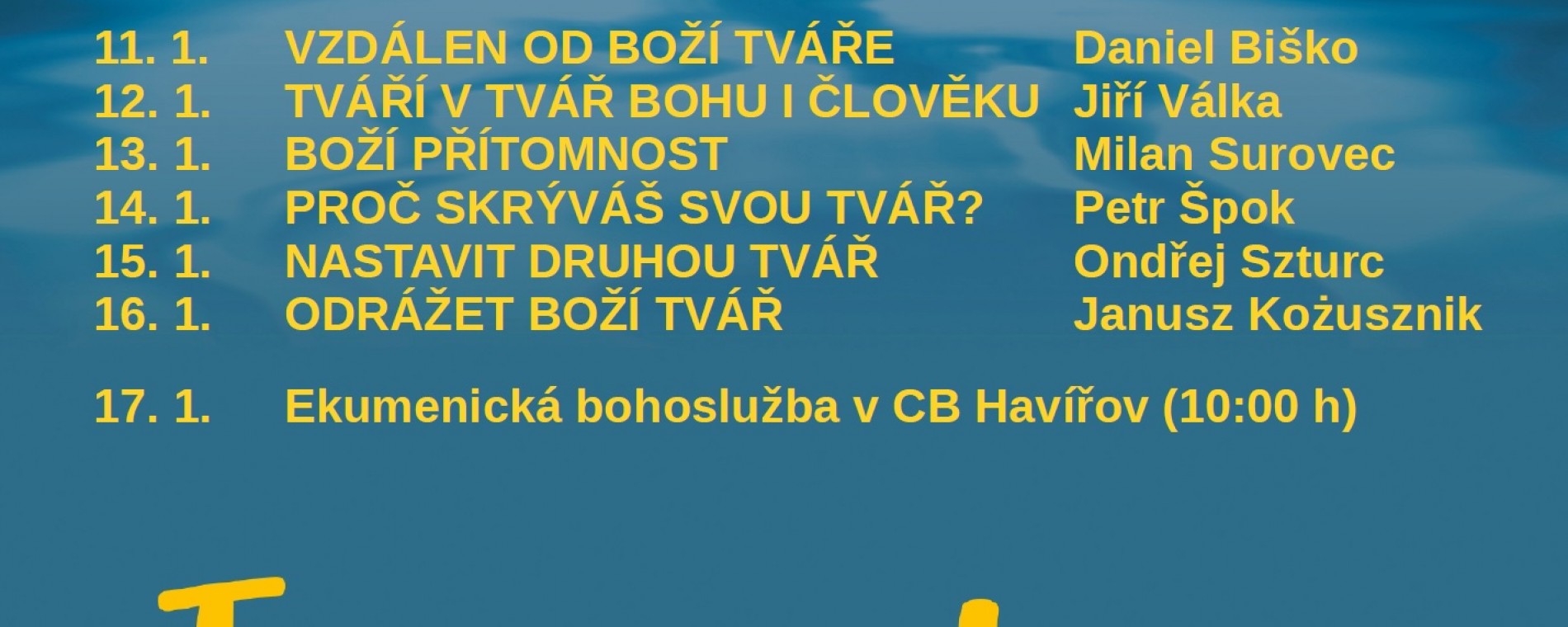 Alianční týden modliteb 2021 - Tváří v tvář